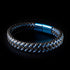 blaues lederarmband herren blue magnet uniqal sale